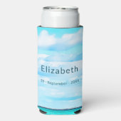 Ruhestand Ocean Sky Blue Momento Modern Selters Dosenkühler (Seltzer Rückseite)