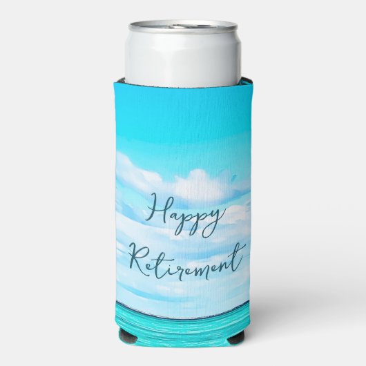 Ruhestand Ocean Sky Blue Momento Modern Selters Dosenkühler (Seltzer Vorderseite)