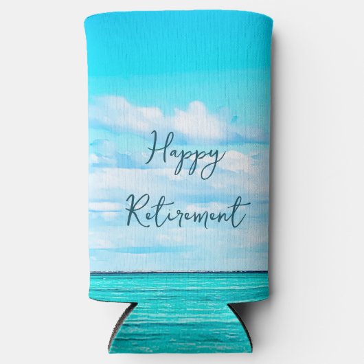 Ruhestand Ocean Sky Blue Momento Modern Selters Dosenkühler (Vorderseite)