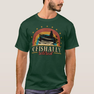 Ruhestand Ofishalalmüde Vintage Funny Fishing T-Shirt