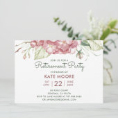 Ruhestand Party Aquarell Blumenladen Party Einladung (Stehend Vorderseite)