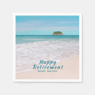 Ruhestand Party Beach Scene Paper Napkin Serviette