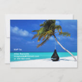 Ruhestand Party Beach Thema mit Namen Einladung (Rückseite)