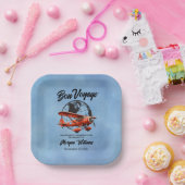 Ruhestand Party Bon Voyage Travel Globe Flugzeug Pappteller (Party)