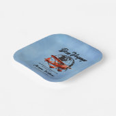 Ruhestand Party Bon Voyage Travel Globe Flugzeug Pappteller (Gewinkelt)