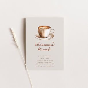 Ruhestand Party Brunch mit Kaffee Einladung