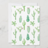 Ruhestand Party Cactus Aquarell Drucken Einladung (Rückseite)