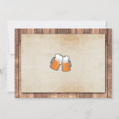 Ruhestand Party Cheers Biers Wood Pub Einladung (Rückseite)