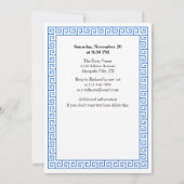 Ruhestand Party Colorful Griechenland Village Ocea Einladung (Rückseite)