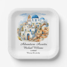 Ruhestand Party Colorful Griechenland Village Ocea