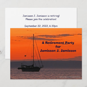 Ruhestand Party Einladung Sailboat bei Sunset