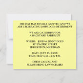 Ruhestand Party Einladungen Beste Freundschaftsjag (Rückseite)