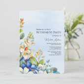 Ruhestand Party Elegante Blumenladen Einladung (Stehend Vorderseite)