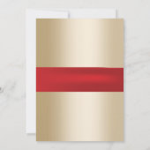 Ruhestand Party Elegante Rote Gürtel Black & Gold Einladung (Rückseite)