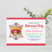 Ruhestand Party Fiesta Mexikanisches Foto Einladung (Stehend Vorderseite)