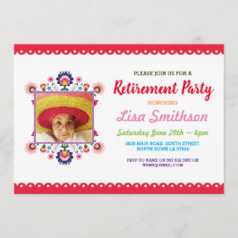 Ruhestand Party Fiesta Mexikanisches Foto Einladung