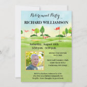 Ruhestand Party Foto Golf Party Einladung (Vorderseite)