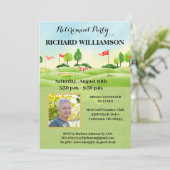 Ruhestand Party Foto Golf Party Einladung (Stehend Vorderseite)