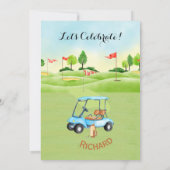 Ruhestand Party Foto Golf Party Einladung (Rückseite)