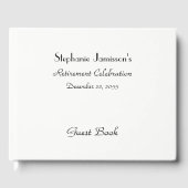 Ruhestand Party Gästebuch, Imitate Textured Burlap Gästebuch (Vorderseite)