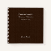 Ruhestand Party Gästebuch, Imitate Textured Burlap Notizblock (Vorderseite)