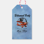 Ruhestand Party Globe Travel Flugzeug Orte Geschenkanhänger (Rückseite)