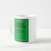 Ruhestand Party Golf Modern Corporate Green Black Kaffeetasse (Vorderseite Links)