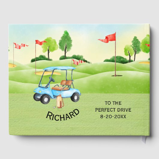 Ruhestand Party Golf Sign in Gästebuch (Rückseite)