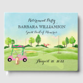 Ruhestand Party Golf Sign in Gästebuch (Vorderseite)
