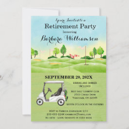 Ruhestand Party Golf Thema Einladung