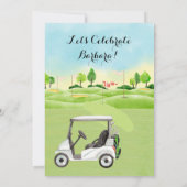 Ruhestand Party Golf Thema Einladung (Rückseite)