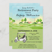 Ruhestand Party Golf Thema Einladung (Vorne/Hinten)