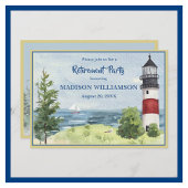 Ruhestand Party KüstenLeuchtturm Wasser Ankündigung