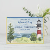 Ruhestand Party KüstenLeuchtturm Wasser Ankündigung (Stehend Vorderseite)