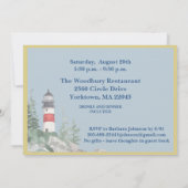 Ruhestand Party KüstenLeuchtturm Wasser Ankündigung (Rückseite)