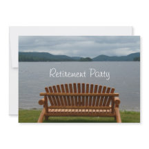 Ruhestand Party-Lakeview mit hölzerner Bank