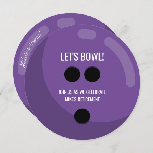 Ruhestand Party "Lass uns eine Schüssel geben!" Li Einladung (Vorne/Hinten)