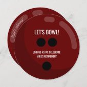 Ruhestand Party "Lass uns eine Schüssel geben!" Re Einladung (Vorne/Hinten)