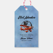 Ruhestand Party Nächstes Adventure Travel Flugzeug Geschenkanhänger (Rückseite)