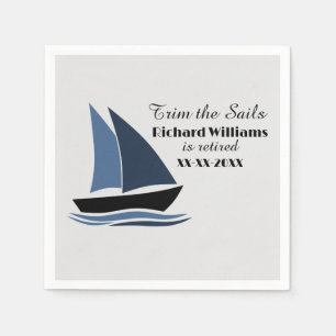 Ruhestand Party Nautic Sailing Theme Modern Serviette