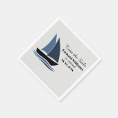 Ruhestand Party Nautic Sailing Theme Modern Serviette (Ecke)