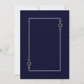 Ruhestand Party Navy Blue mit White Frame Party Einladung (Rückseite)
