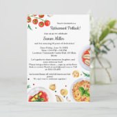 Ruhestand Party Potluck Einladung (Stehend Vorderseite)