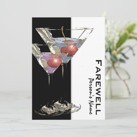 Ruhestand Party Ruhestand Abschied CUSTOMIZE Einladung (Stehend Vorderseite)