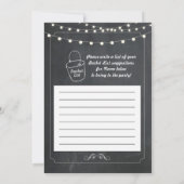 Ruhestand Party Rustic Bucket List Chalk Einladung (Rückseite)