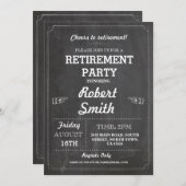 Ruhestand Party Rustic Remüde Chalkboard Einladung (Vorne/Hinten)