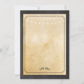 Ruhestand Party Rustikale Lights Einladung (Rückseite)