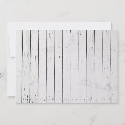 Ruhestand Party Rustikale Sonnenblumen Weißholz Einladung (Rückseite)