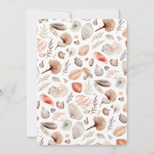 Ruhestand Party Seashell Beach Summer Einladung (Rückseite)