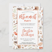 Ruhestand Party Seashell Beach Summer Einladung (Vorderseite)